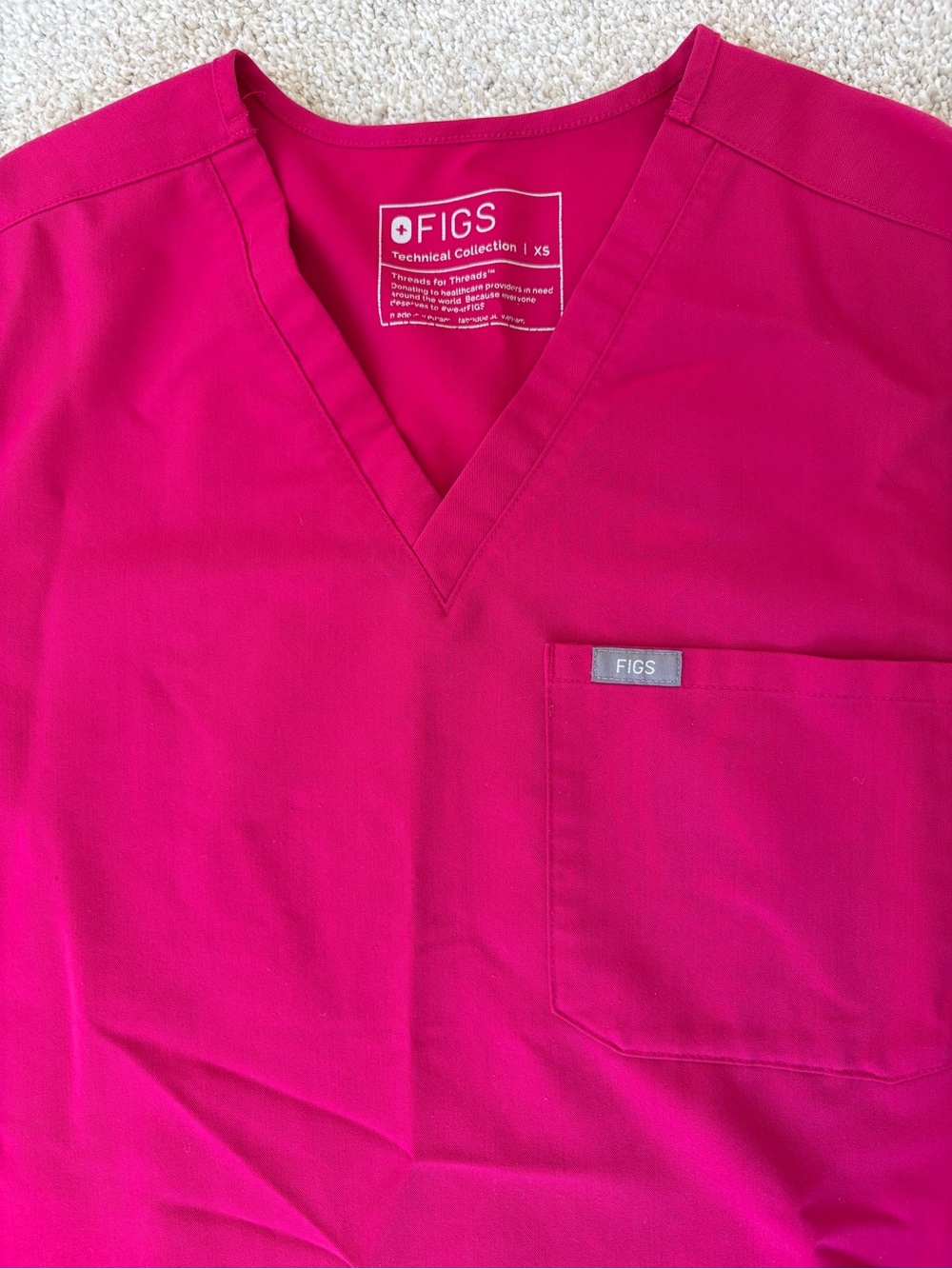 Figs Women’s Jogger Scrub Set - Raspberry - Picture 5 of 7